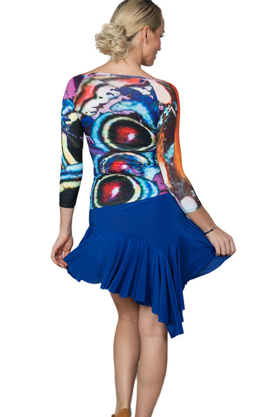 Simple T Shirt Top with 3/4 Sleeves T2401 in Various Colours | Ladies Fitted, Stretch Top with Boat Neckline for Everyday Wear, Dance Practice, Social Dancing & Evening Wear