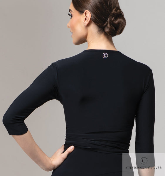 Heavenly Wrap Top is a chic, classic practice top that has become a dancer's wardrobe staple. This versatile practice piece can be tied into several positions to suit your style, making it work for you and your performance. Made from CHRISANNE CLOVER Luxury Crepe. free shipping dancewear for you australia in perth