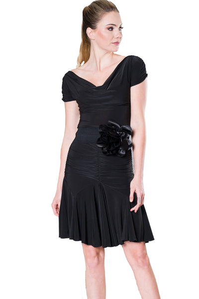 Cap Sleeved Top with Draped Yoke T2406 in Various Colours | Fitted Stretch Top for Day Wear, Evening Wear, Social Dancing & Dance Practice