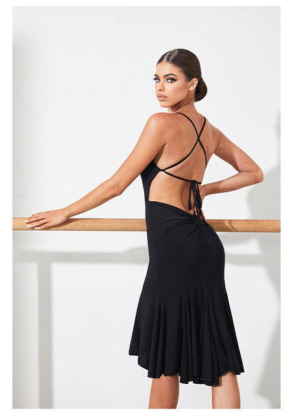 Free Australia-wide Shipping.  Best price worldwide with tracking.  Showcasing a minimalistic silhouette, is transformed with her striking criss straps open-back that will have you turning heads.  Perfect for DanceSport competition, performance, social dancing and special event.