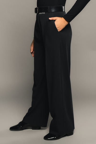 Free Australia-wide shipping - best price worldwide with tracking.  Classic Ballroom and Latin Dance Trousers with belt loops pockets.   Made with Italian High Quality Fabric.  Perfect for dance practice, performance, medals & dancesport competition.