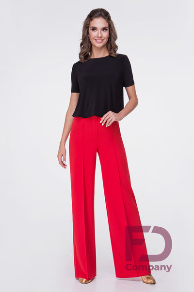 Versatile, quality ladies trousers made with Italian gabardine.  The sewn-in front creese and neat waistband with hook and eye closer provides a smart look for dance practice, social dancing or day wear. 