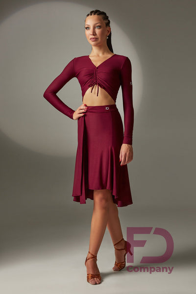 Free Australia-wide shipping.  Amazing prices shipped worldwide.  Fun and versatile latin dance skirt shorter in the front, longer in the back with decorative belt.   Perfect for practice, social dancing, competition or performance. MORE COLOURS AVAILABLE.  Just ask.