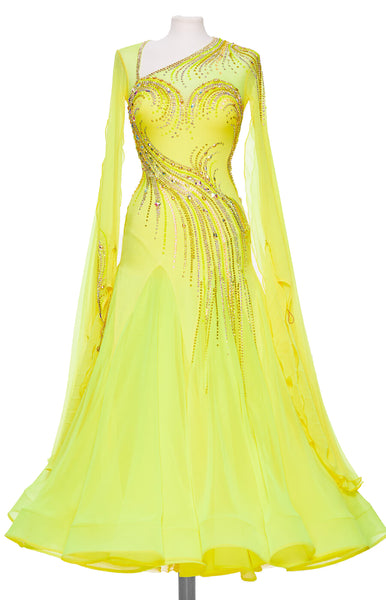 SALE Sasuel Crystal Cascade Ballroom Dress