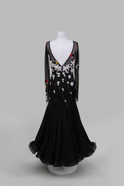 EM Light - Black and White Ballroom Competition Dress