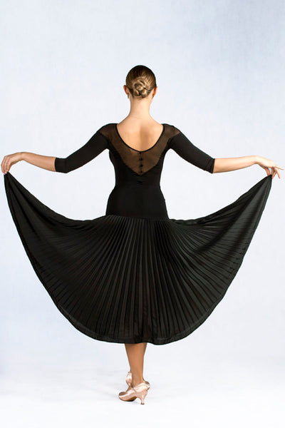 Dancebox 5th Ave Pleated Dress - Black