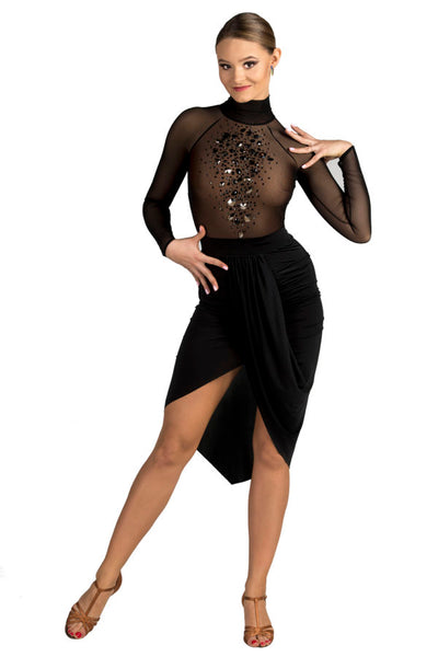 Dancebox Empire State Latin Skirt - Black