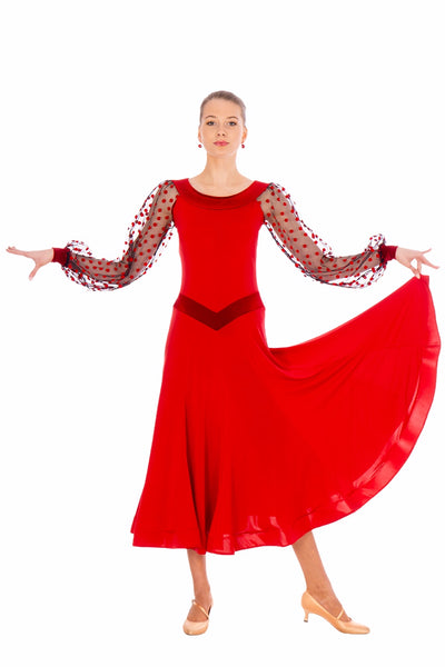 Dancebox Cannes Ballroom Dress in Red
