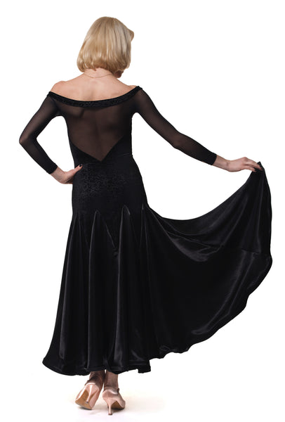 rs atelier ischia black ballroom dress from dancewear for you australia
