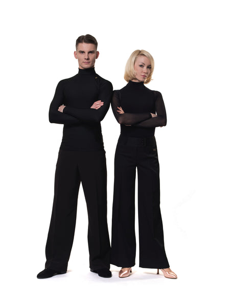 rs atelier william mens long sleeve turtleneck fitted stretch dance top from dancewear for you