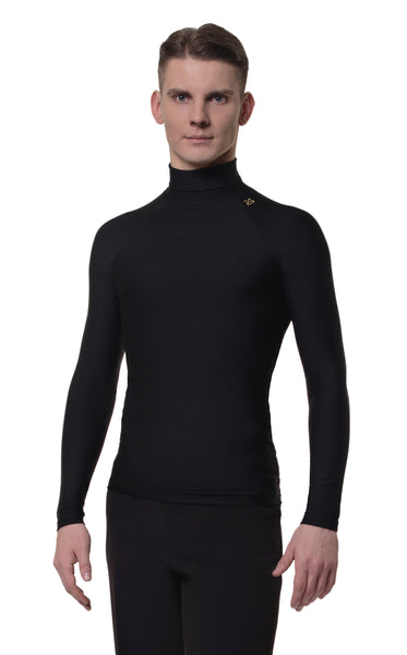 rs atelier william mens long sleeve turtleneck fitted stretch dance top from dancewear for you