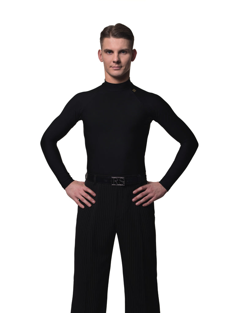 rs atelier mens david half turtleneck black top with long sleeves from dancewear for you