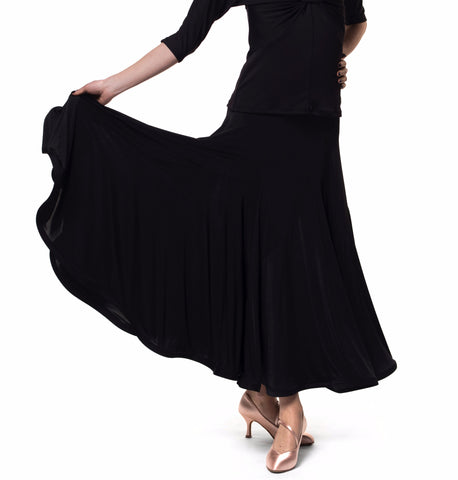 black ballroom skirt, rs atelier ballroom skirt from dancewear for you