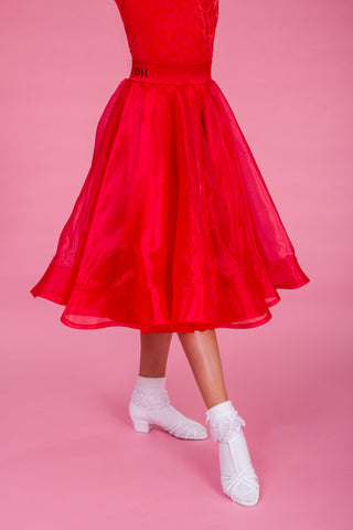 DSI Juvenile Girls Premium Made to Order Girls Ballroom  Skirt 1083 from dancewear for you australia