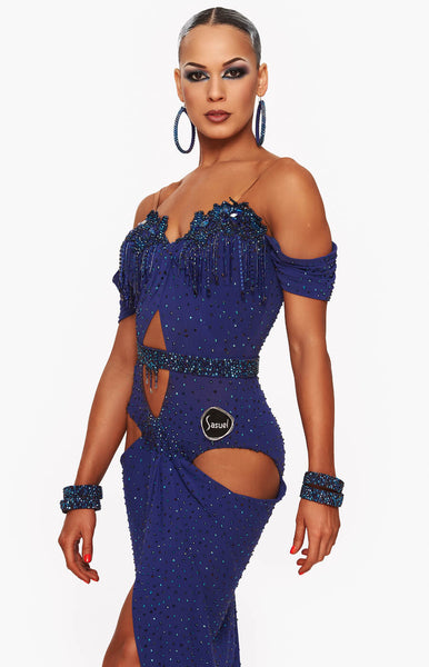 SALE Sasuel Latin Dress Sapphire