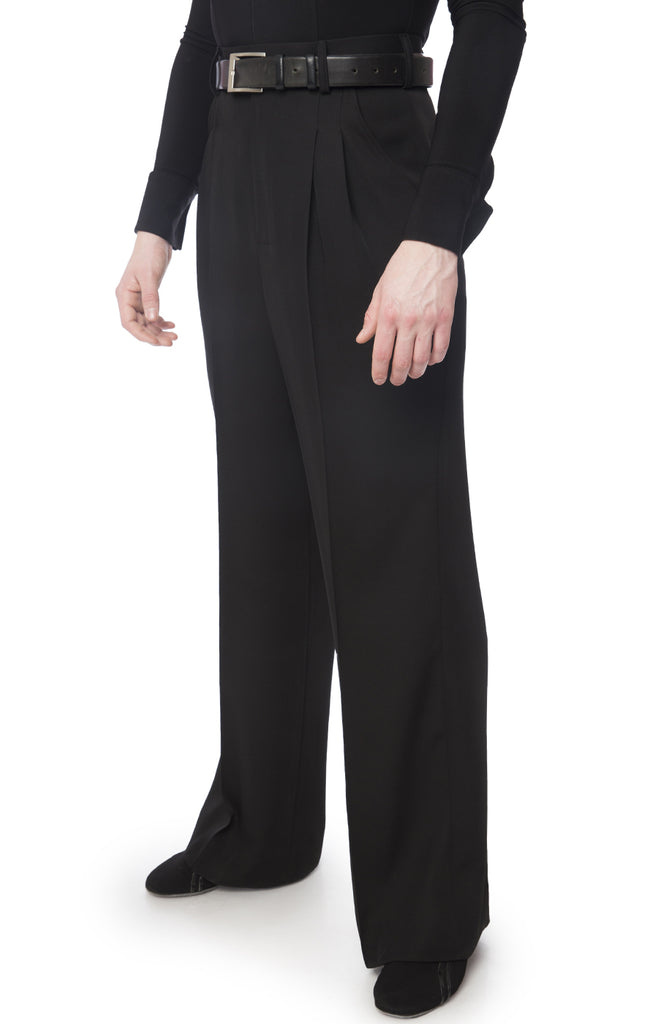 Sasuel Mens/Youth Trousers with Pleats, Pockets & Belt Loops