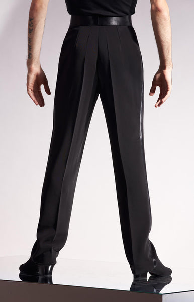 Sasuel Mens/Youth Latin Slim-Fit Trousers Satin Binding & Pockets