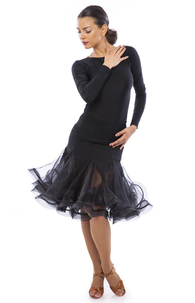 sasuel olga latin skirt with crinoline and organza from dancewear for you australia and nz