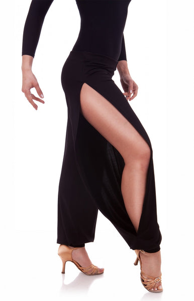 sasual ladies pants with side splits for tango dance and salsa and latin dance from dancewear for you australia