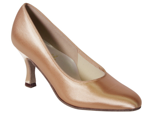 The Vienna Ballroom court shoes are a classic ladies Ballroom dance shoes design with beautiful simplicity. The elegant closed toe shape of these Ballroom dance shoes exude femininity and elegance.