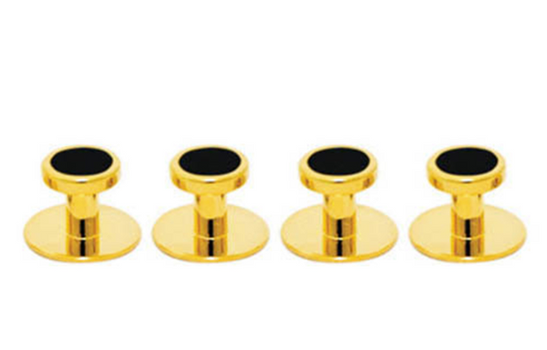 DSI-London Luxury Dress Studs with Gold Rim 4525 Various Colours