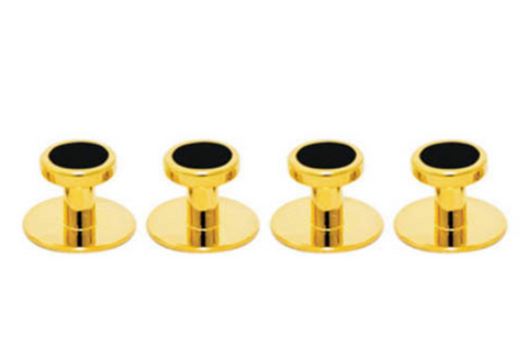 DSI-London Luxury Dress Studs with Gold Rim 4525 Various Colours