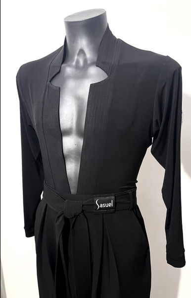 Mens Black Latin Shirt Hiro (Sponsored)