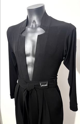 Mens Black Latin Shirt Hiro (Sponsored)