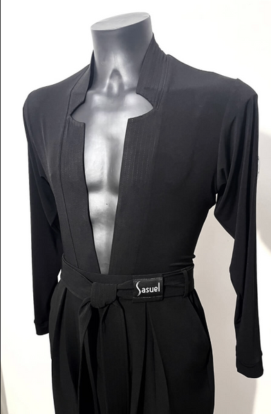 Mens Black Latin Shirt Hiro (Sponsored)