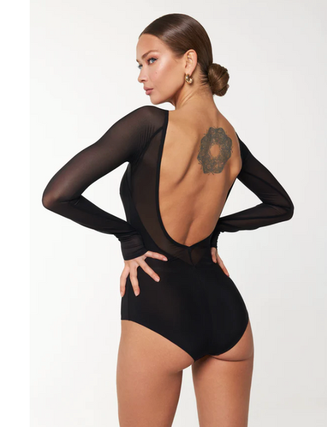 Free Australia-wide Shipping.  Best price worldwide.  Sleek and super chic. The Jia bodysuit has a flattering, long-sleeve silhouette and an elegant drape on the bust. t's made of a high-quality mesh and jersey and has removable cups so you can wear it without a bra. Combine Jia with your favorite trousers or a stylish skirt to feel like a star on a dance floor!