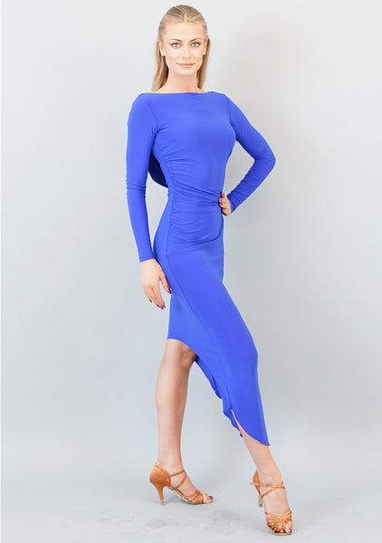 SALE Alessandra Draped Dress - Cobalt