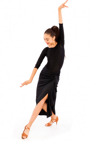 sasuel latin dance skirt with wrap style from dancewear for you australia, latin skirt, salsa skirt, dance skirt australia