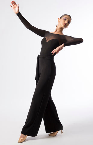 comfortable, loose practice trousers from luxury crepe fabric, perfect for ballroom practice, social dance or day wear and evening wear from dancewear for you australia and sasuel costume design