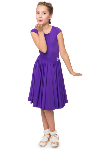 sasuel girls juvenile ballroom and latin dance dress with capped sleeves from dancewear for you australia